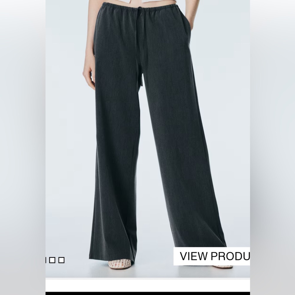 Grey  Drawstring Pants